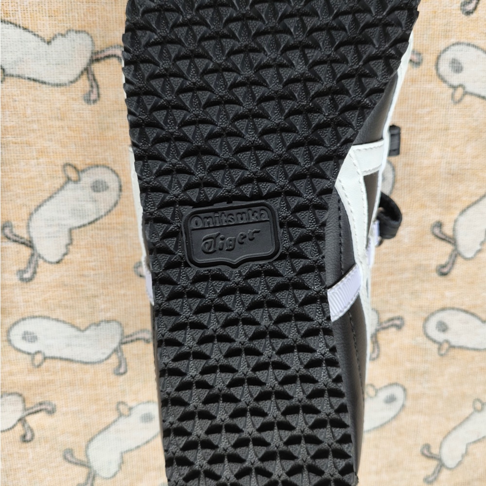 Onitsuka Tiger Black Mary-Jane Flats with White Side Stripes - Picture 6 of 6